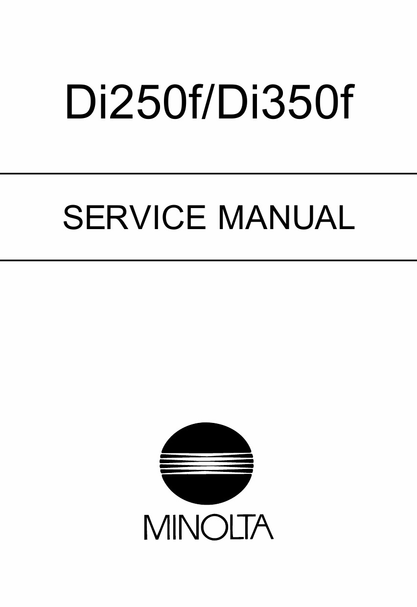 Konica-Minolta MINOLTA Di250f Di350f FIELD-SERVICE Service Manual-1